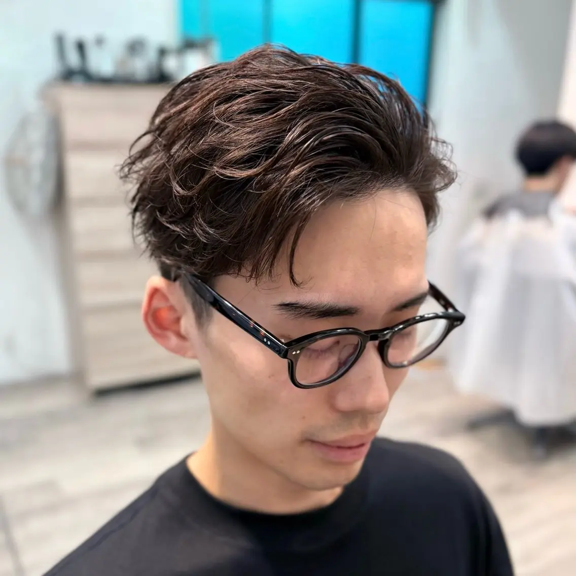 ショート パーマ 大人メンズスタイル 小林秀徳のヘアスタイル