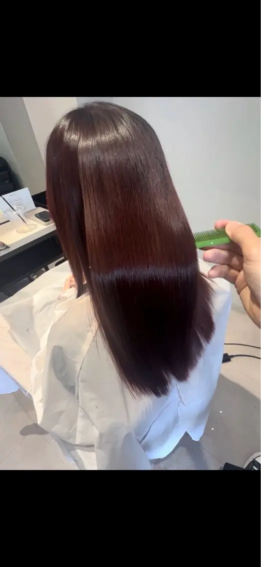 ロング パーマ 縮毛矯正 トリートメント ece.sie 💎ゆら💎のヘアスタイル