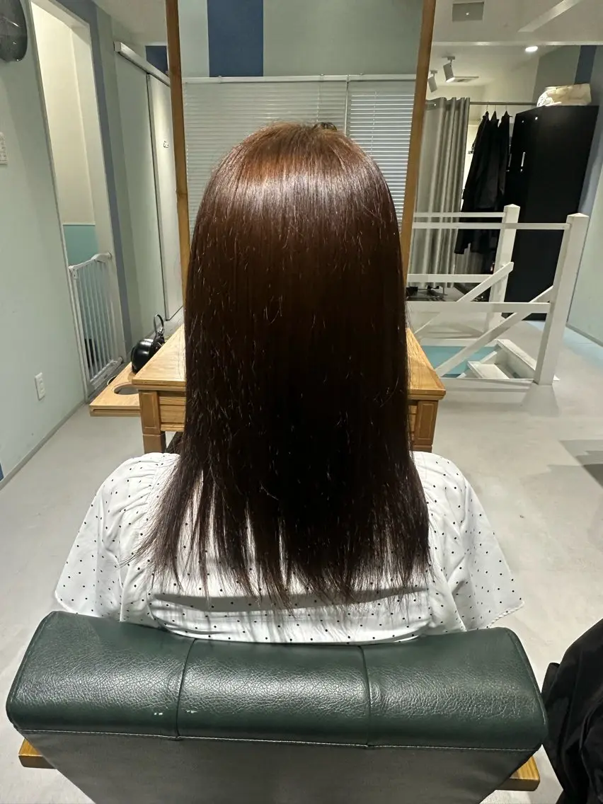 ミディアム ヘアカラー 足立 芹音のヘアスタイル