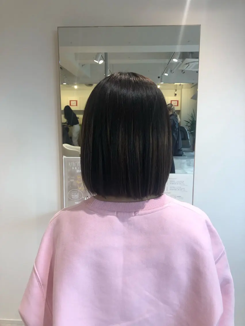 ショート 切りっぱなしボブ ボブ 顔周りカット soy kufu 川勝のヘアスタイル