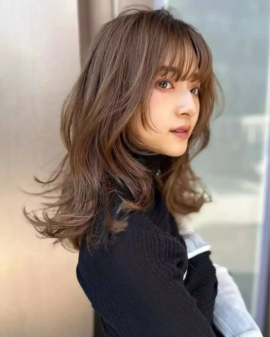 ロング ロングレイヤー レイヤーカット ロング 杉田 海渡のヘアスタイル