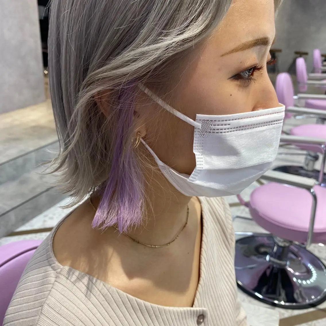 ショート カラー ヘアアレンジ メンズ メンズブリーチ メンズハイトーン ブリーチ ケアブリーチ デザインカラー Cielro/ダブル カラー/西田咲希のヘアスタイル