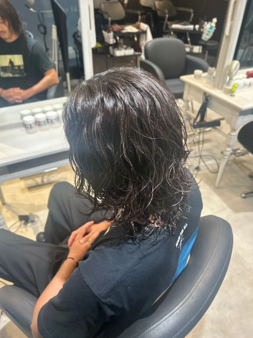 パーマ メンズ メンズパーマ カット パーマ ✅曲がる縮毛矯正・ メンズ縮毛/森隆之介のヘアスタイル