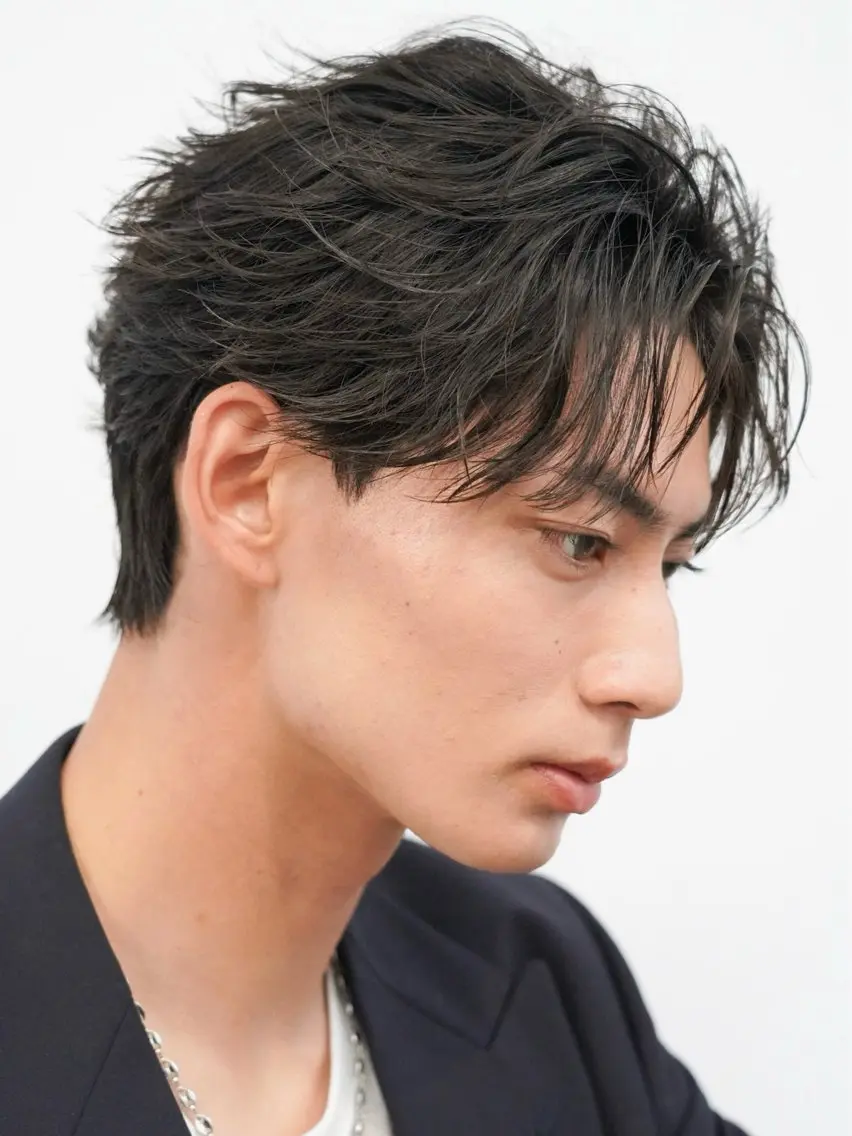メンズ フェザーパーマ マッシュ メンズパーマ 学生（メンズ向け） メンズツイストパーマ fifth/メンズ ボブ特化/カズのヘアスタイル