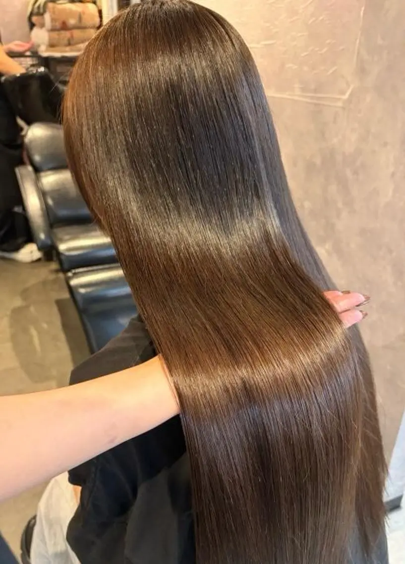 ロング カラー アッシュ アッシュブラウン ブラウンカラー ヘアカラー トリートメント 🍒さき🍒大宮/ 艶カラー特化のヘアスタイル