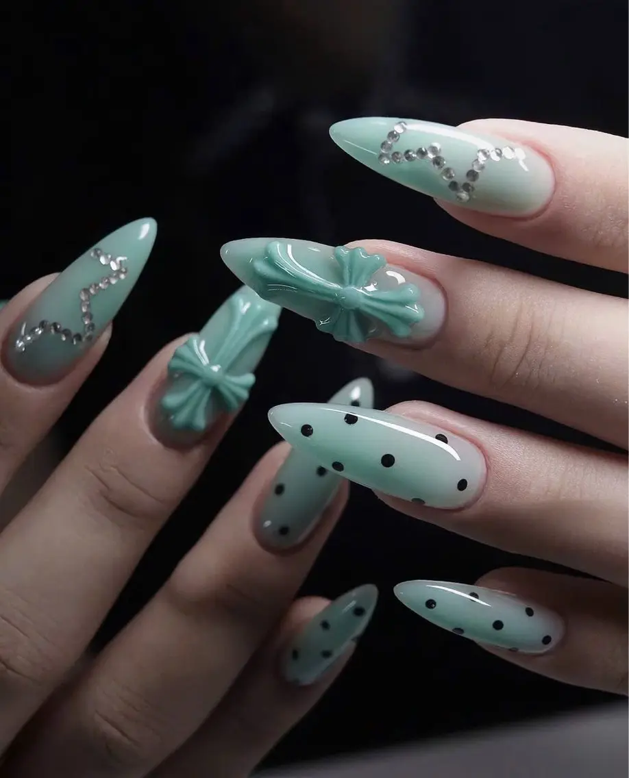 ネイル キラキラネイル マグネットネイル ぷっくりネイル 春ネイル ワンホンネイル ハンドネイル Candy Nailのネイルデザイン