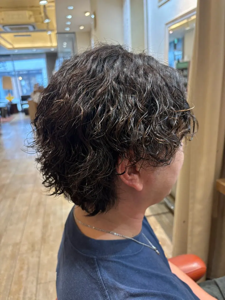 パーマ メンズ メンズパーマ 神田一瑳のヘアスタイル