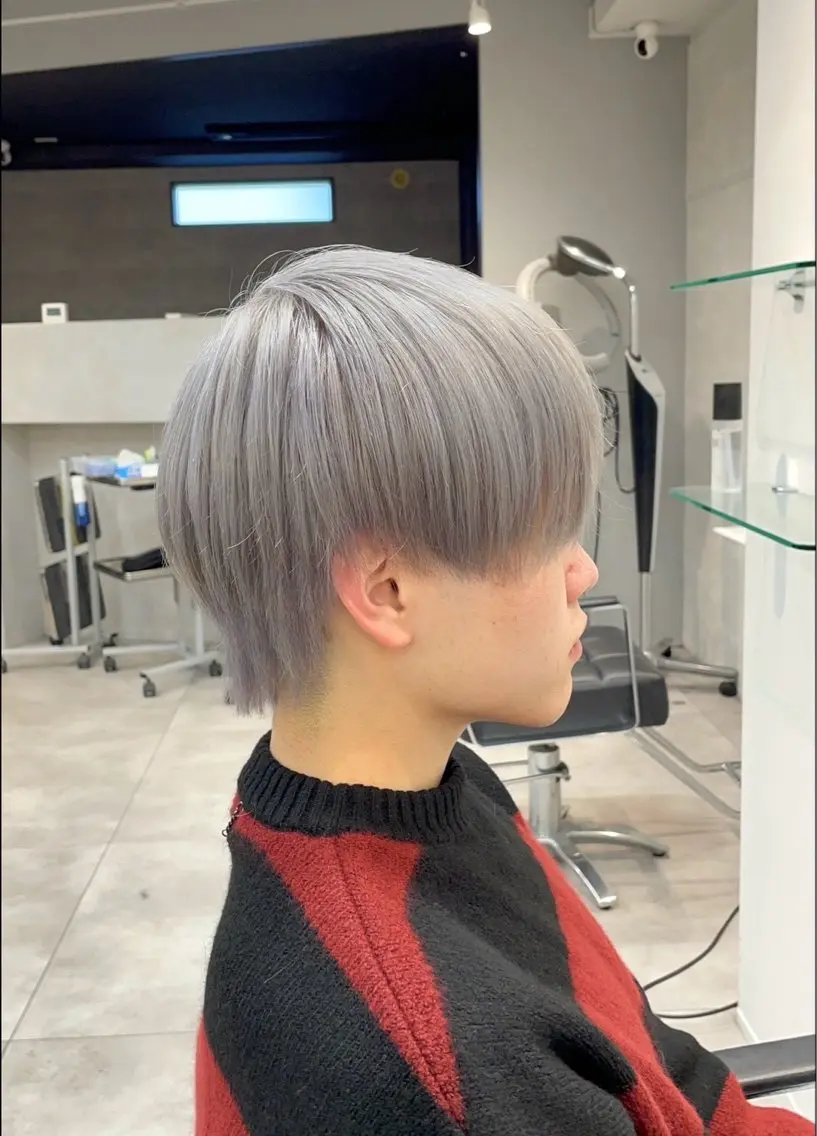 ショート カラー メンズ ヘアカラー ウチダ🦖 メンズカラーのヘアスタイル