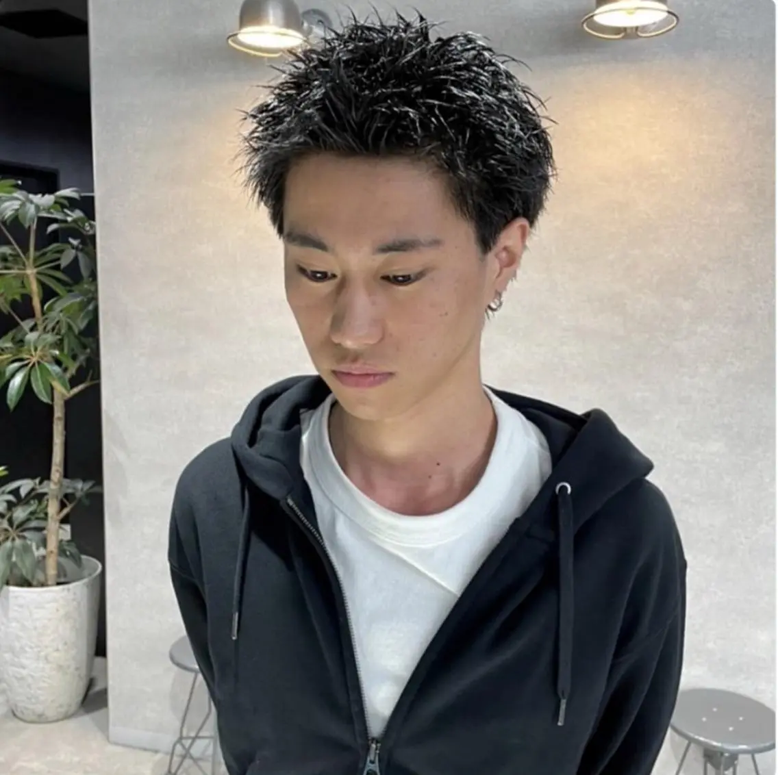 ショート カラー パーマ メンズ カット パーマ 🔥メンズ 特化🔥菊水皐暉🔥のヘアスタイル