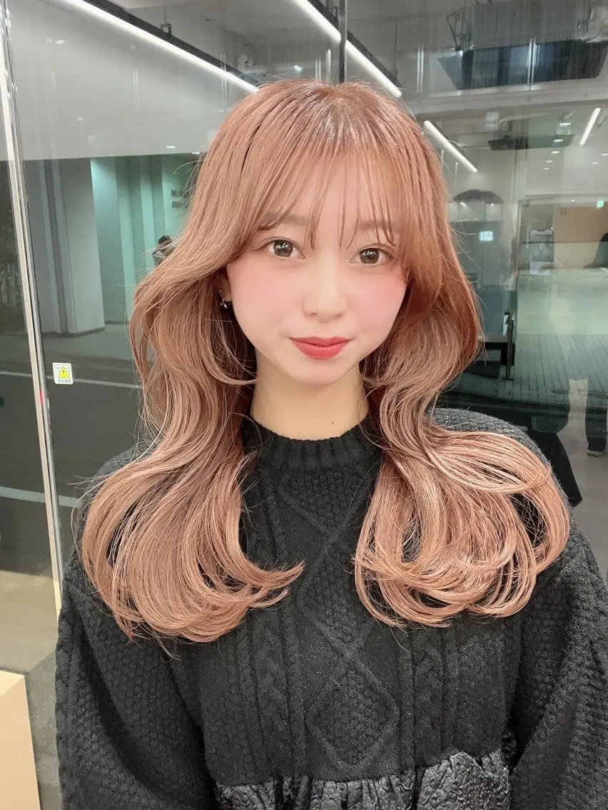 ロング カラー カット ヘアカラー 🪞上品で可愛い韓国 ヘア🪞Rikutoのヘアスタイル