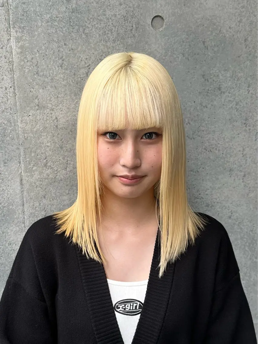 ミディアム カラー 韓国レイヤー kira🌛のヘアスタイル