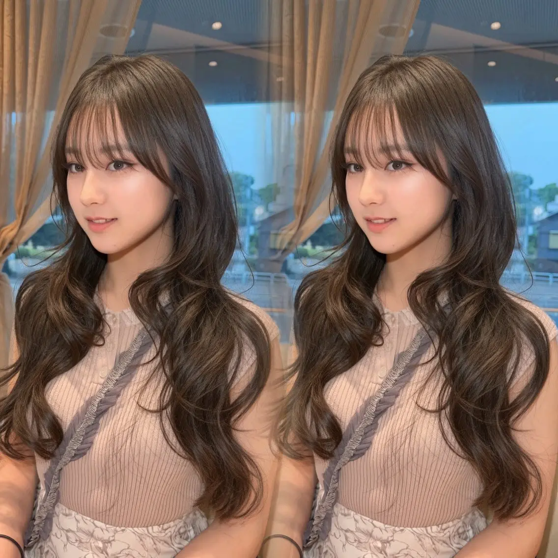 ロング カット ヘアカラー トリートメント 🎀中韓𝐌𝐈𝐗 𝐘𝐔𝐊𝐀🎀のマツエク・マツパデザイン
