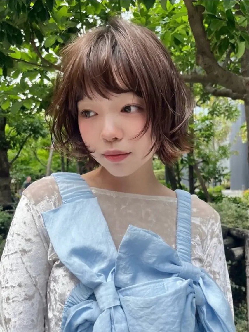 カラー カット ヘアカラー 大人韓国レイヤー🫧 暖色カラー/はるのヘアスタイル