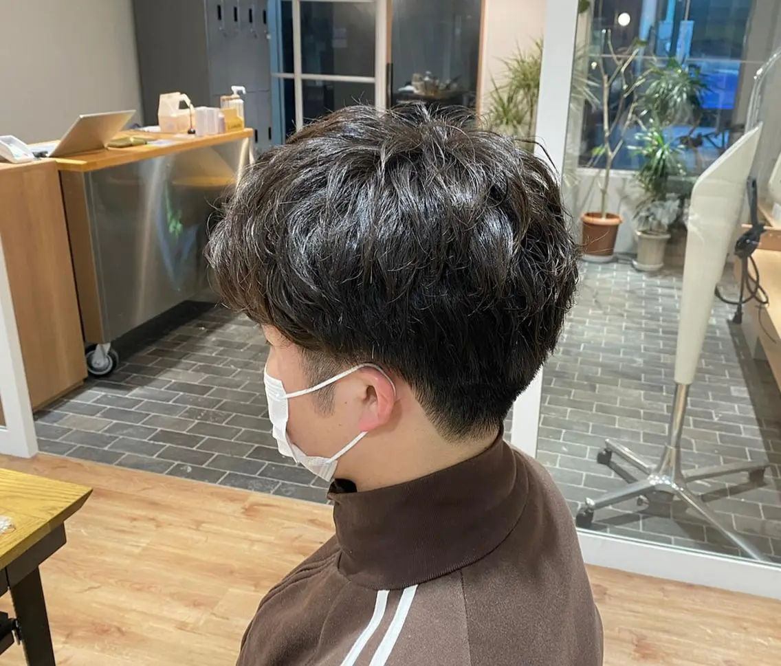 メンズカット+パーマ （マッシュパーマ、ニュアンスパーマ）+プチスパの写真