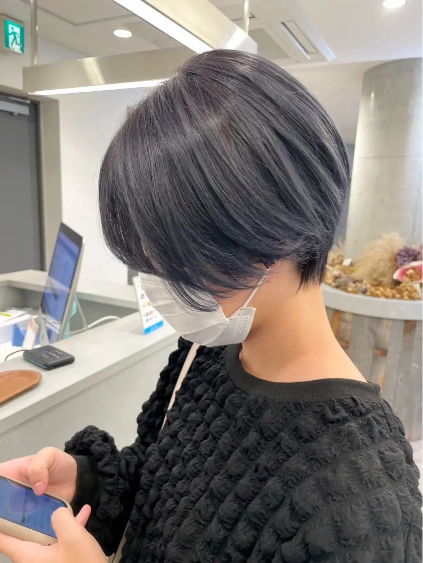 ショート 丸みショート ショートヘア ケアブリーチ🌟 ♢WATARU♢のヘアスタイル