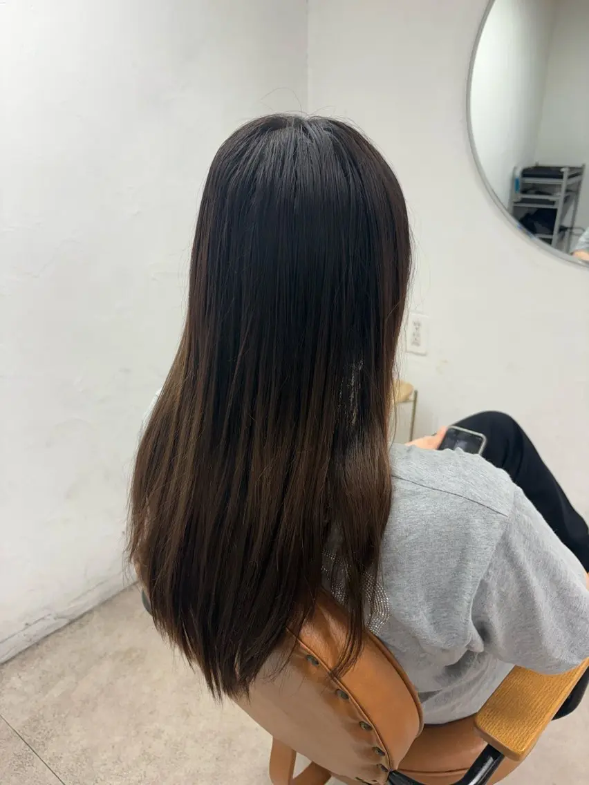ロング ヘアカラー トリートメント 韓国風カラー🇰🇷 髪質改善/RIKUのヘアスタイル