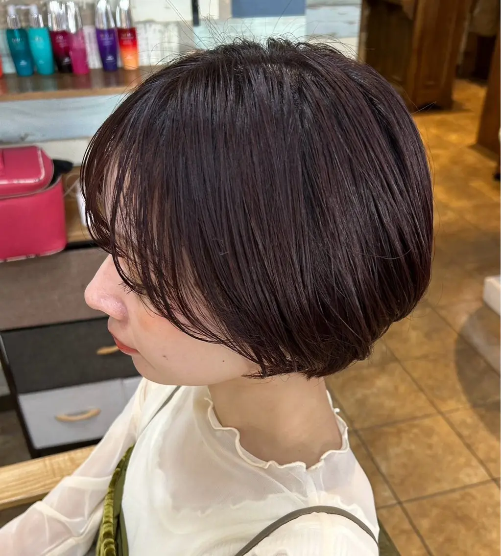 ショート カラー カット ヘアカラー 🎀赤み消し カラーyui🎀のヘアスタイル