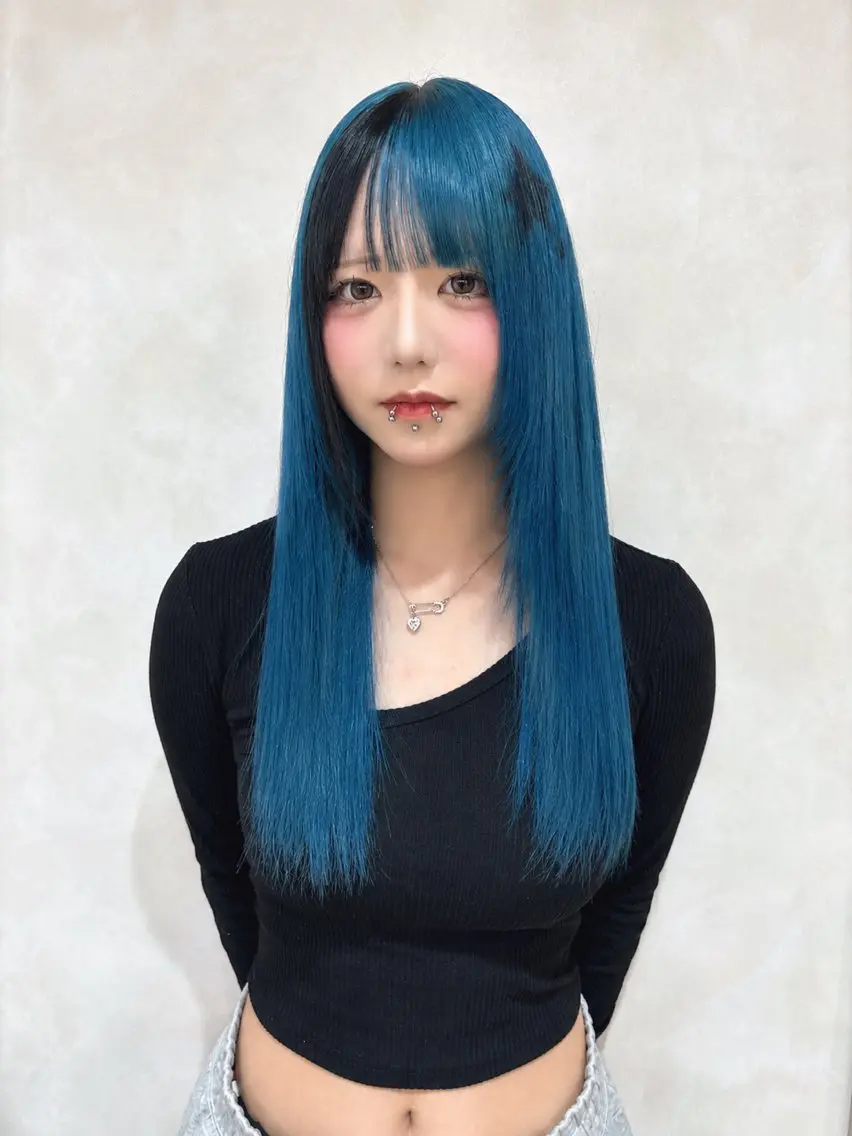 カラー ヘアカラー デザイン×ダブルカラ ーHarusa🎀のヘアスタイル