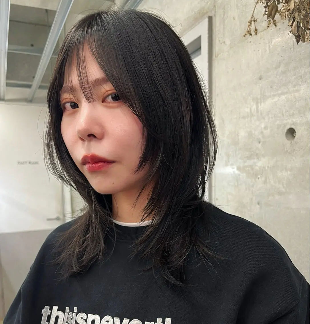 ミディアム カット ハッシュカット カシマハヤトのヘアスタイル