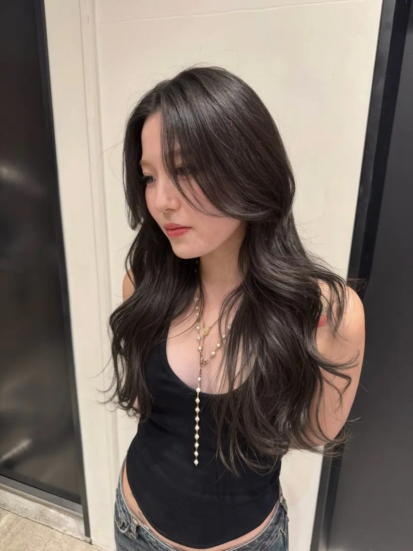 ロング 芝 﨑のヘアスタイル