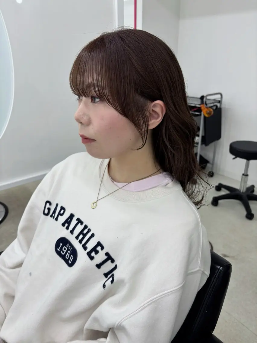 ミディアム カラー カット ヘアカラー 冨木 雄斗のヘアスタイル