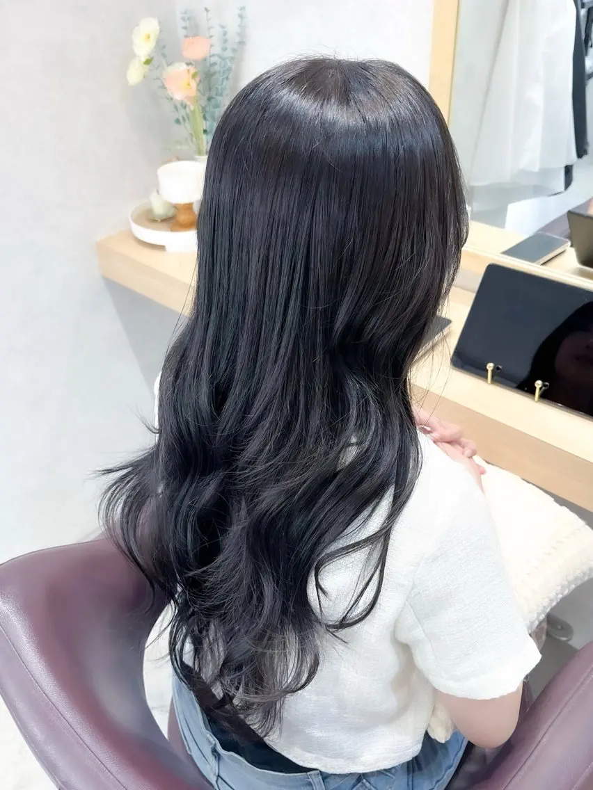 ロング カラー カット ヘアカラー トリートメント 透明感カラー/韓国 レイヤーmomokaのヘアスタイル