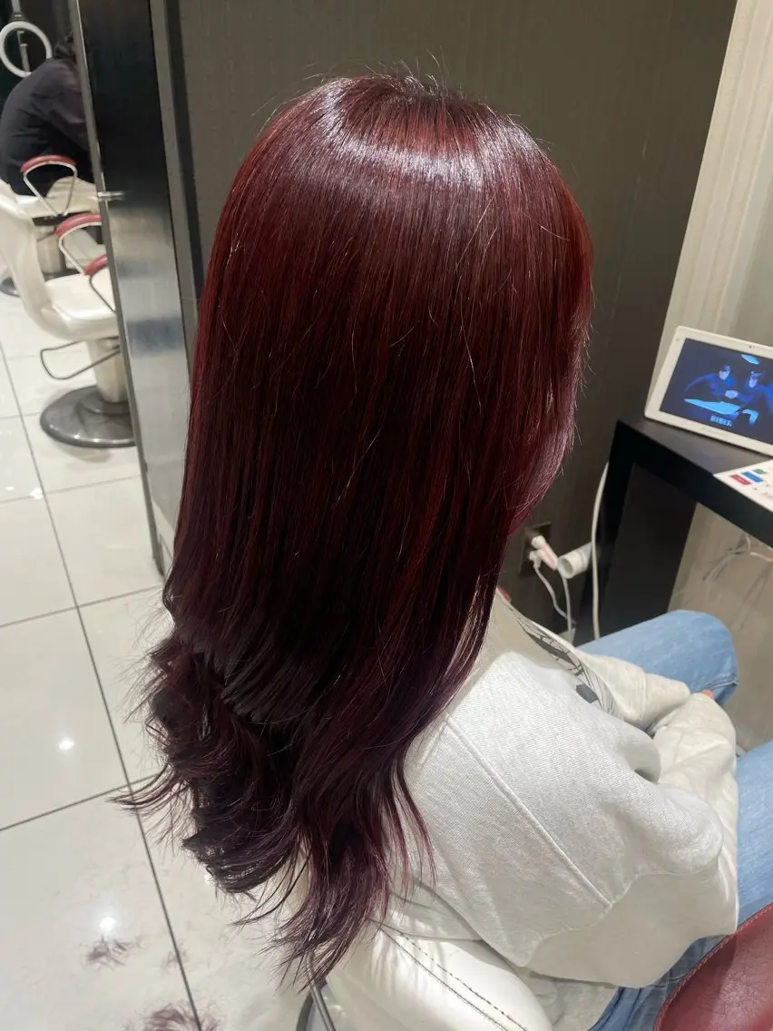 ロング カラー カット ヘアカラー トリートメント 💞暖色カラー 💞risaのヘアスタイル