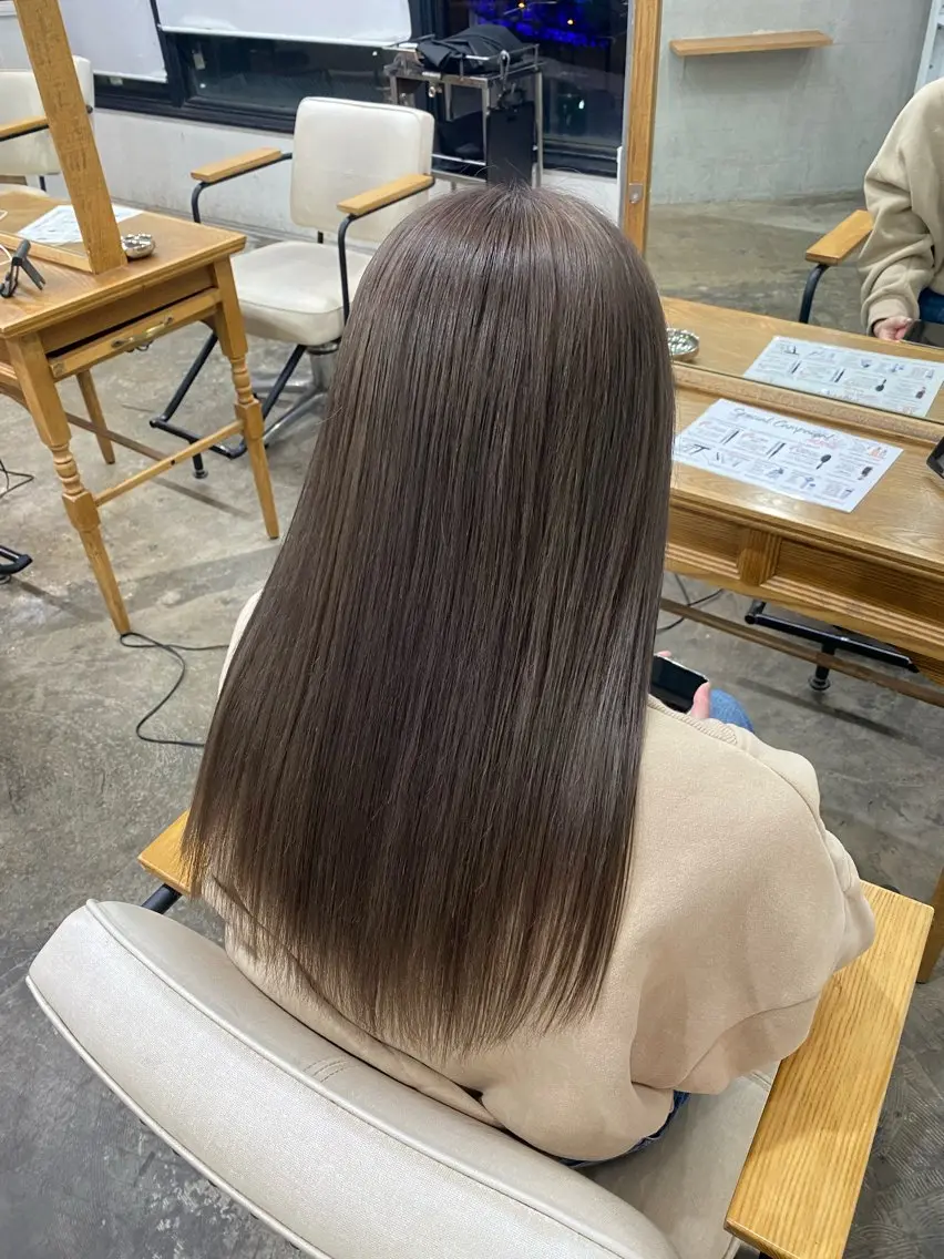 ロング ヘアカラー トリートメント エクステモデル募集 💗大阪梅田/川上のヘアスタイル