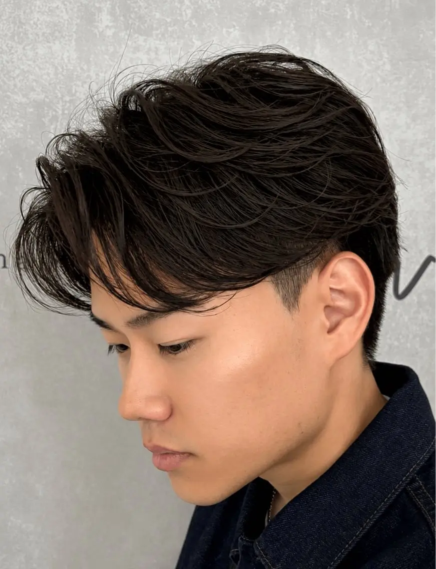 パーマ メンズ 縮毛矯正 濱口 健慎のヘアスタイル