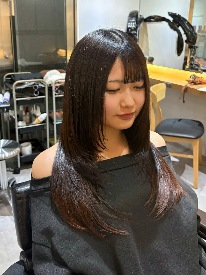 ロング ハイレイヤー レイヤーカット 🌿ボブ/美髪矯正/ 艶カラー/Rukiのヘアスタイル