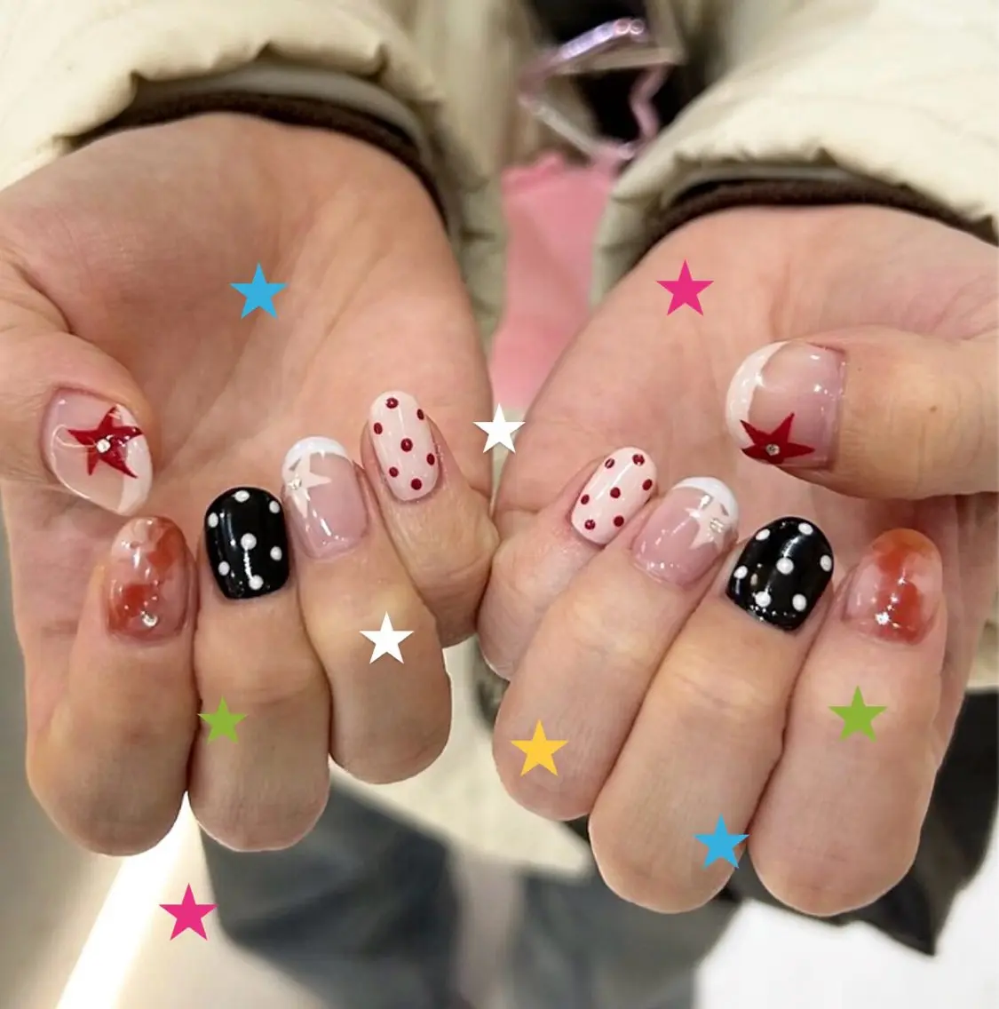 ネイル ハンドネイル koyuki.🍓 博多/ポップネイルのネイルデザイン