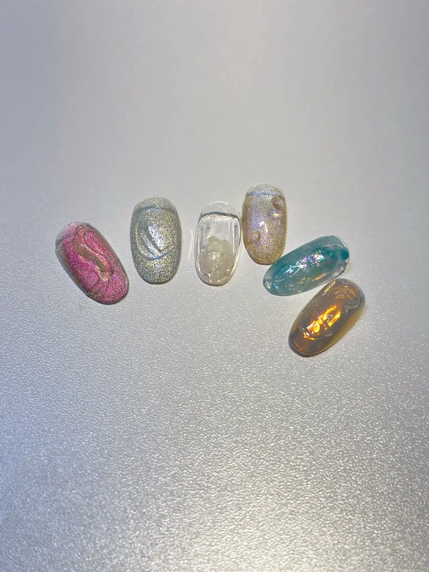 ネイル 氷ネイル・うるうるネイル ぷっくりネイル 西田 花音のネイルデザイン