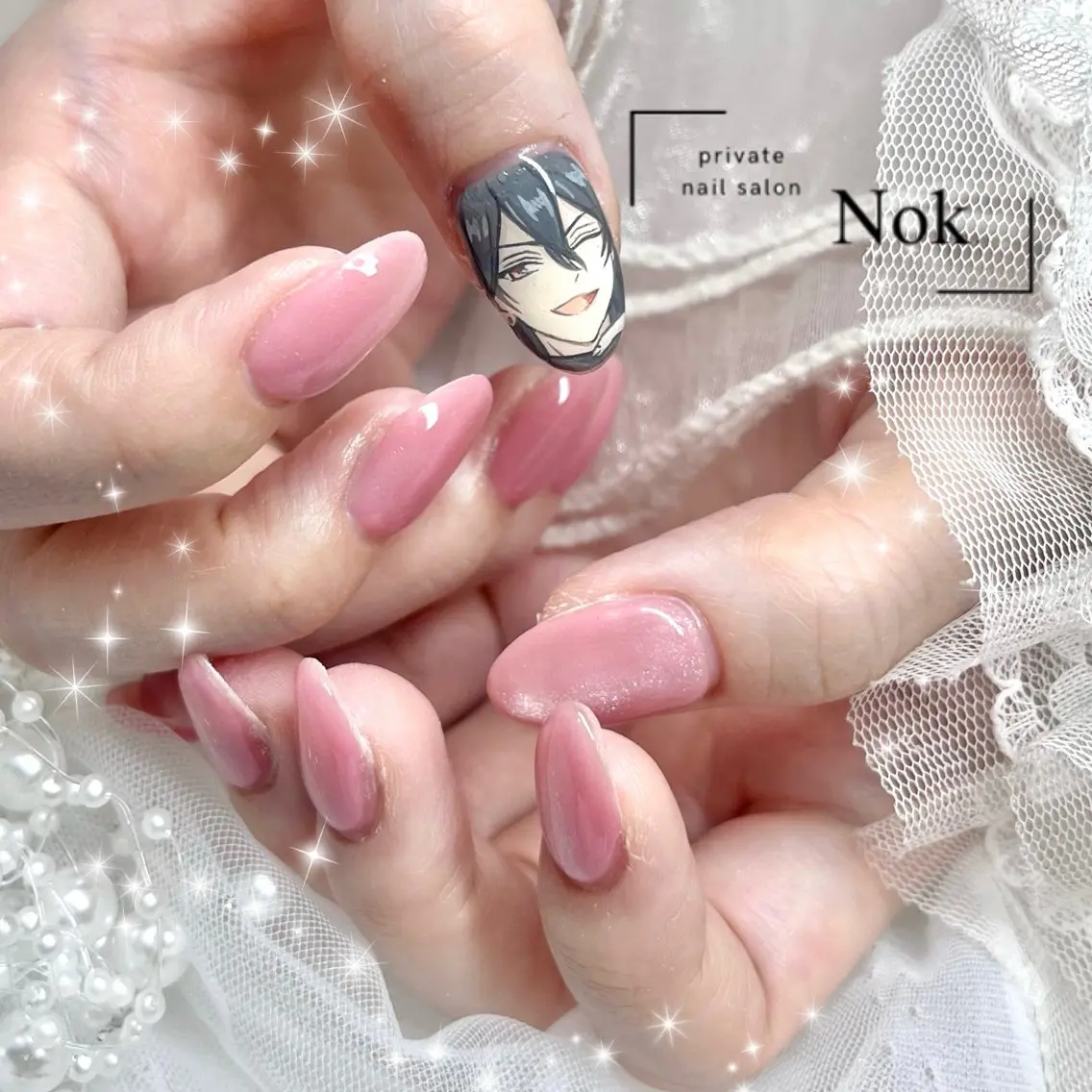 ネイル マグネットネイル ハンドネイル 池袋痛ネイル Nok. 渡辺のネイルデザイン