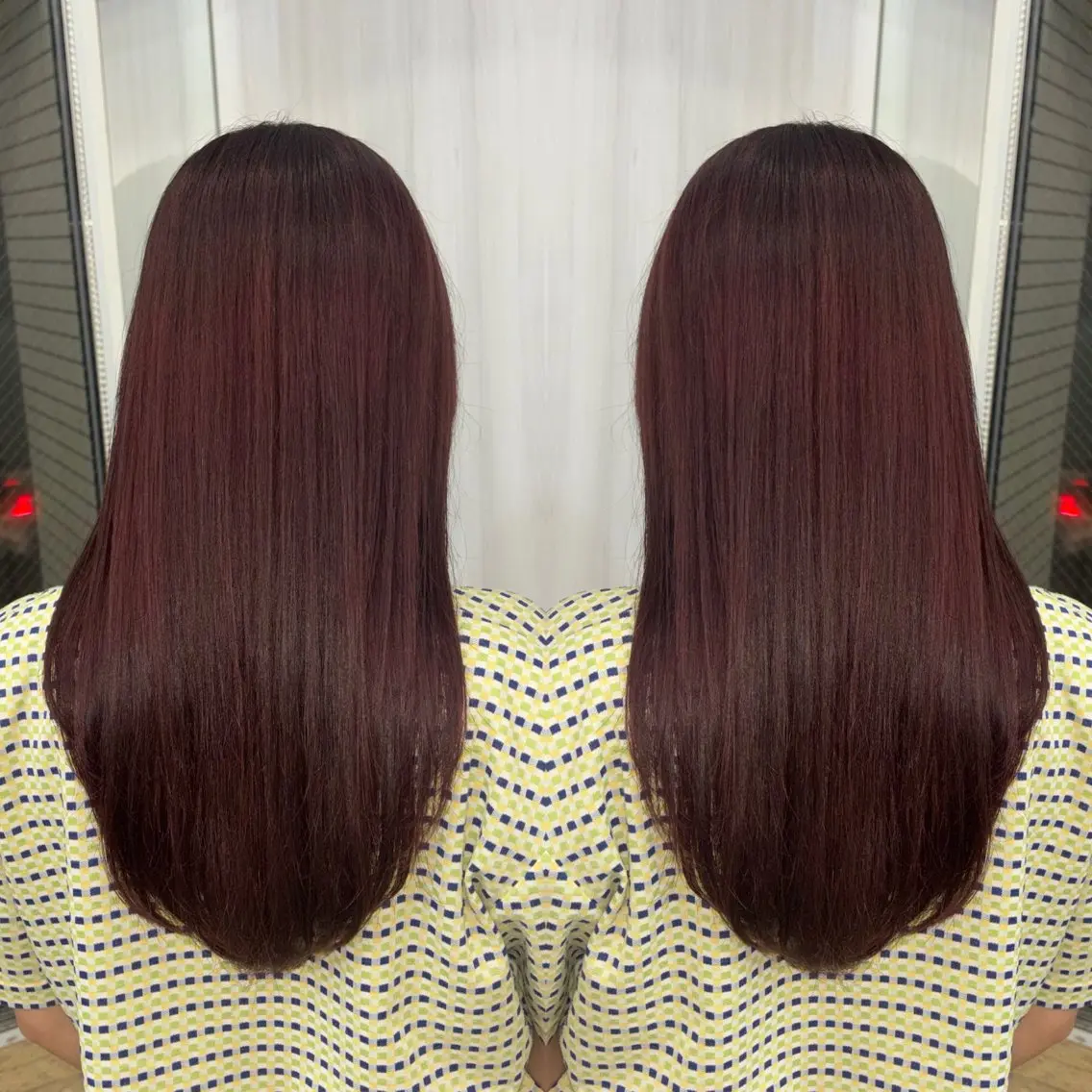 セミロング カラー カット ヘアカラー トリートメント 💎ハイトーン/艶 カラー モエカ💎のヘアスタイル