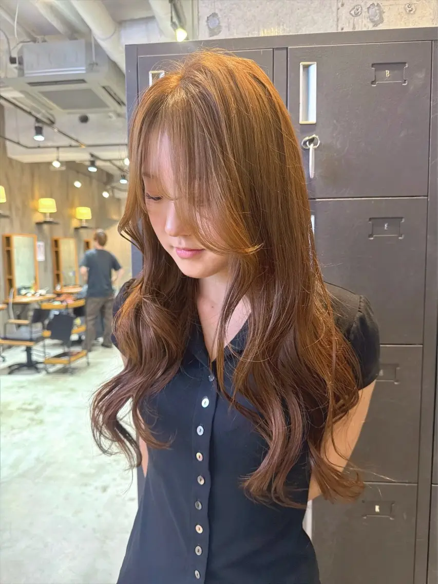 ロング カラー カット ヘアカラー 🤍池田/レイヤー/ haruka🤍のヘアスタイル