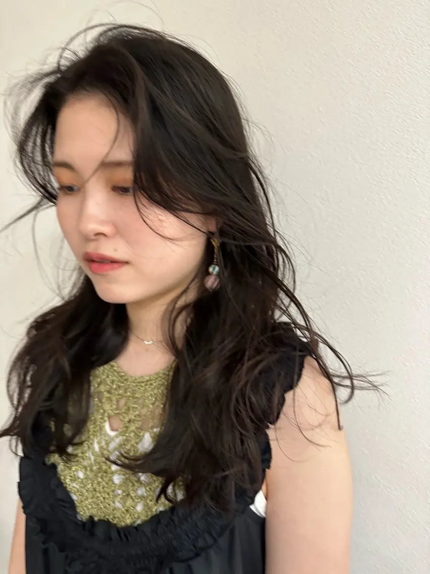 ロング ロング 縮毛矯正 ブリーチ/ストレート /パーマモデル募集のヘアスタイル