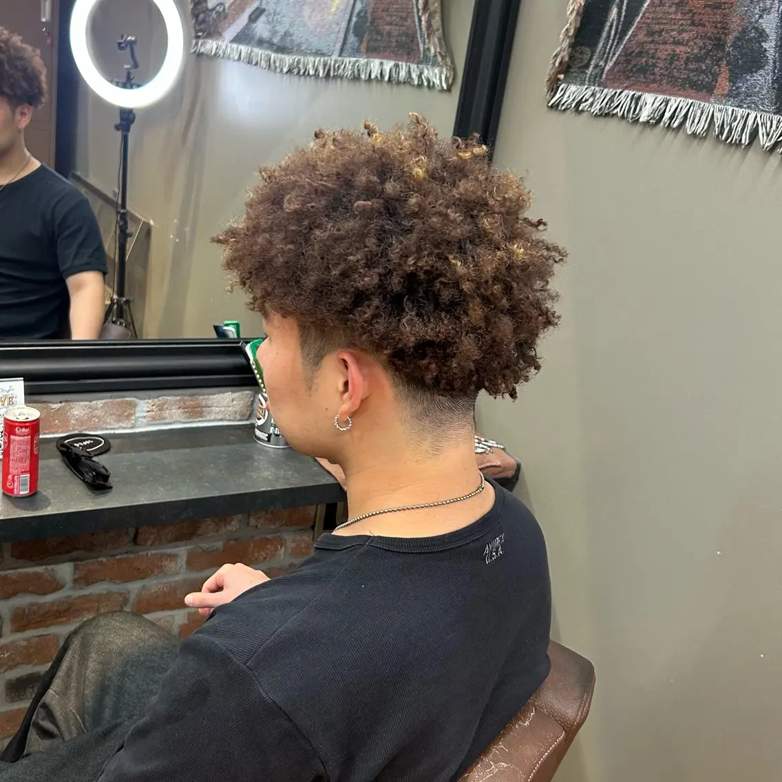 ショート パーマ メンズ 刈り上げ カット パーマ 💈針金パーマ/ ソフトアフロ💈望愛のヘアスタイル