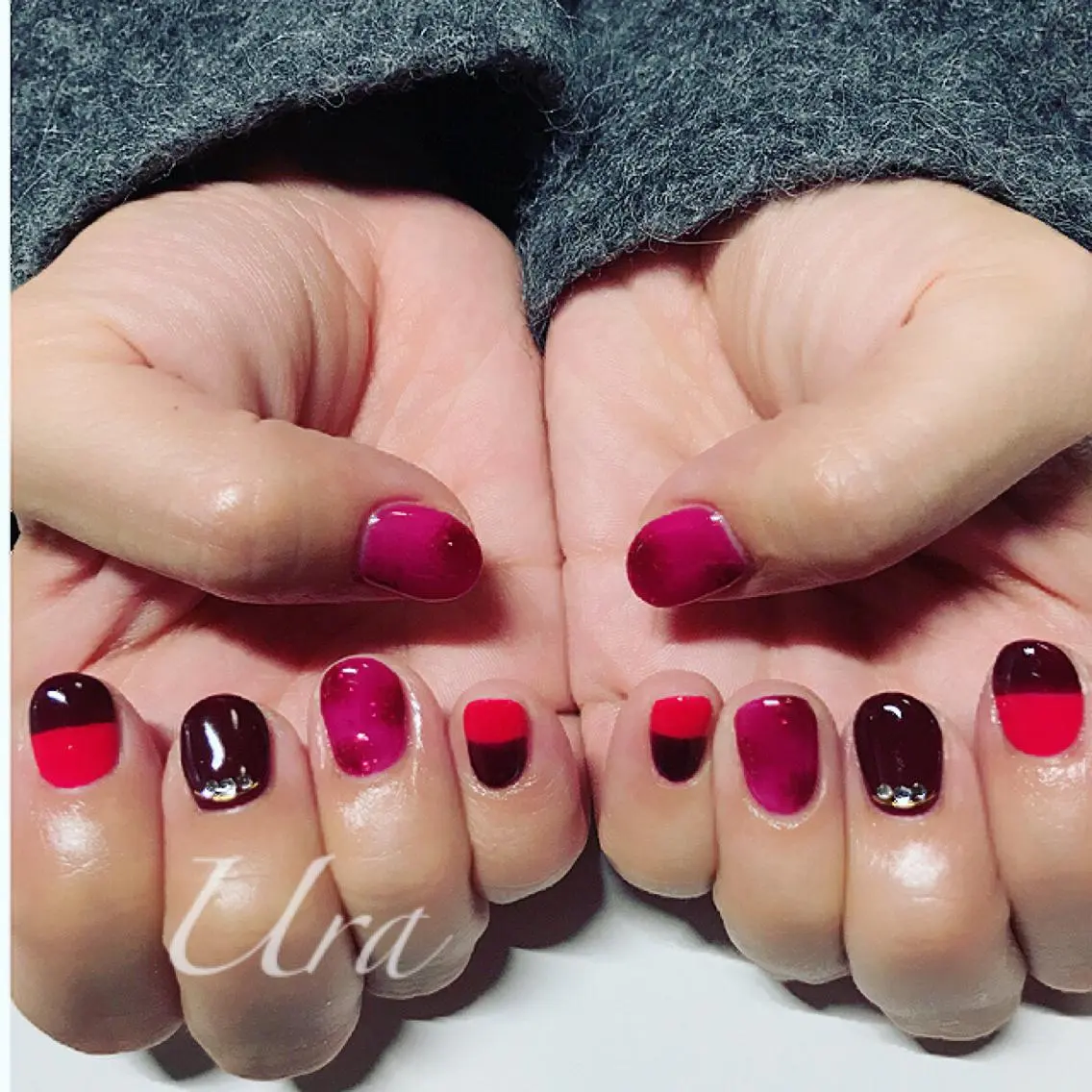 ネイル ボルドー UrakoNail 《nail》のネイルデザイン