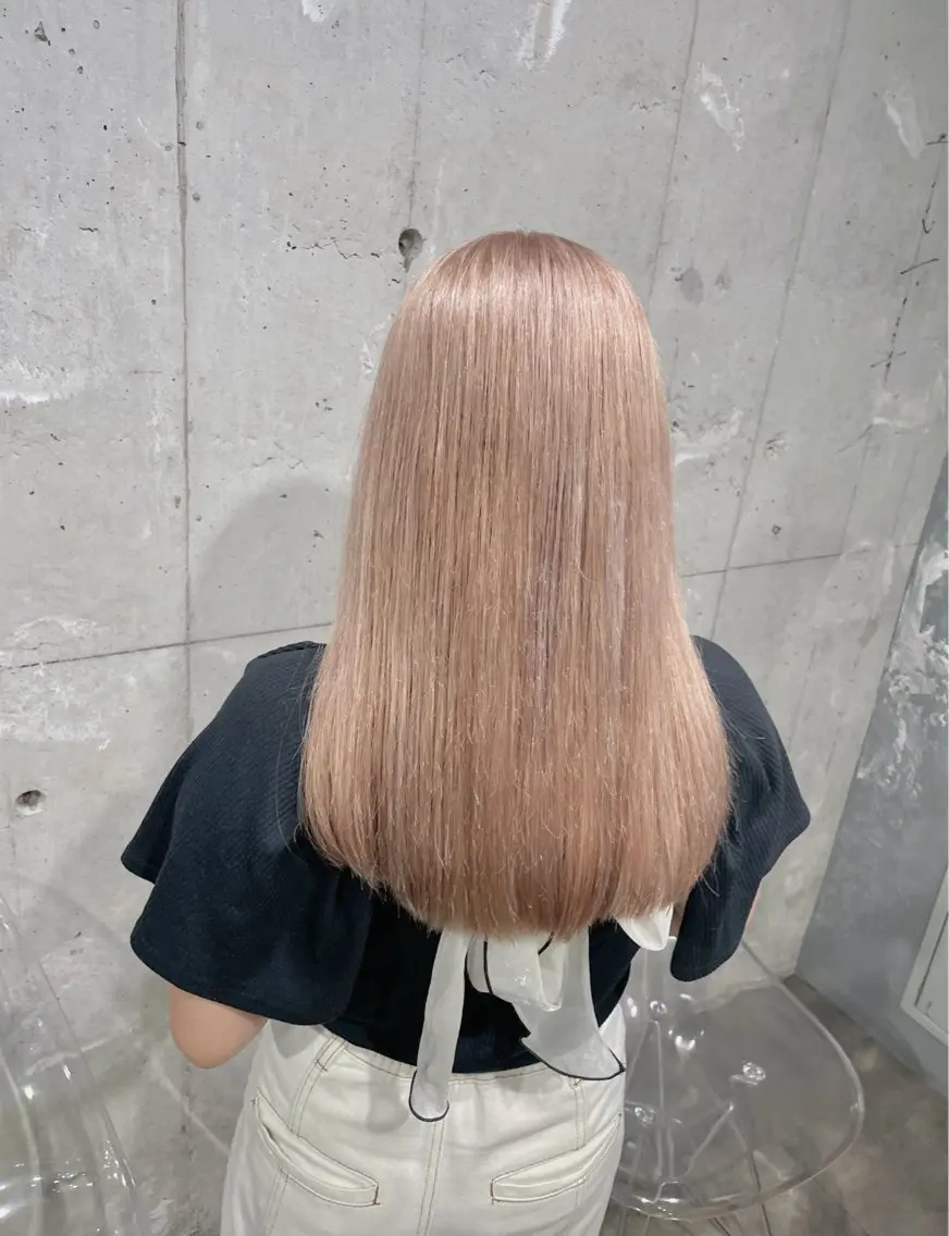 ロング カラー カット ヘアカラー トリートメント ヘッドスパ ヘアセット ベージュカラー💖 やすひろのヘアスタイル