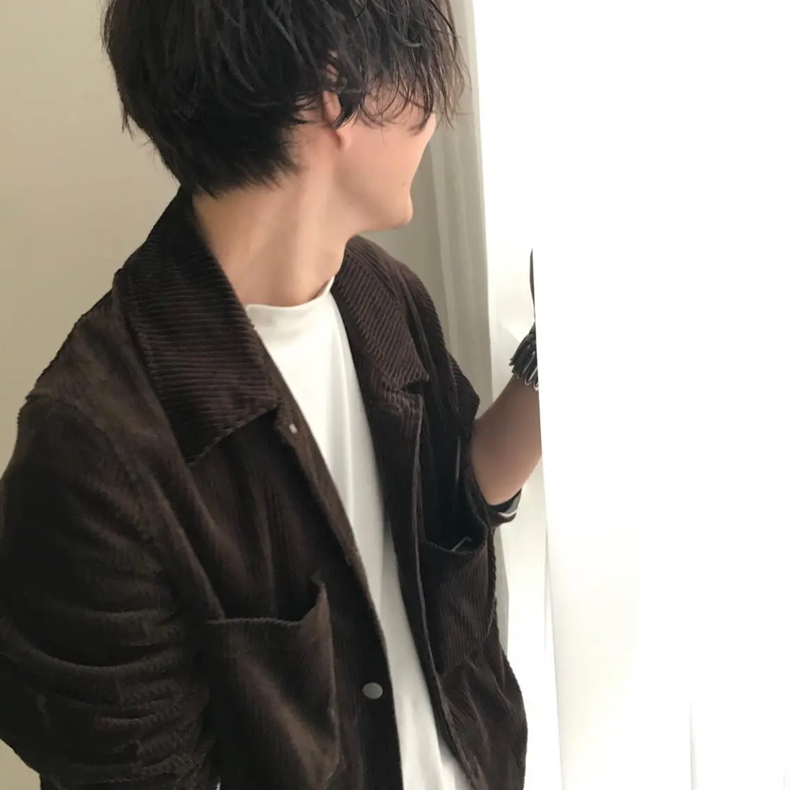 ショート カラー パーマ メンズ ニュアンスパーマ/ レイヤー/茶屋町のヘアスタイル
