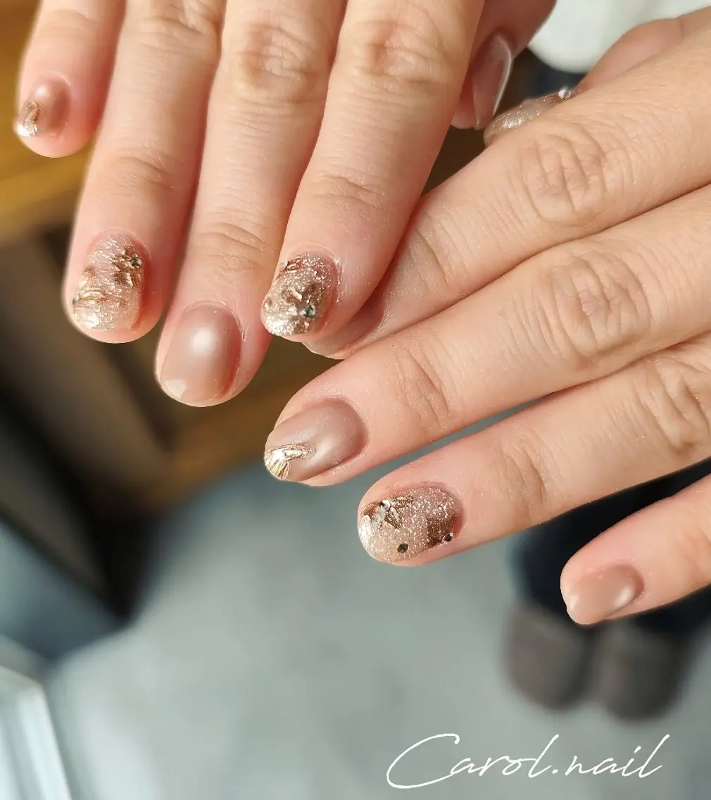 ネイル ラメ(グリッター) ハンドネイル carol nailのネイルデザイン
