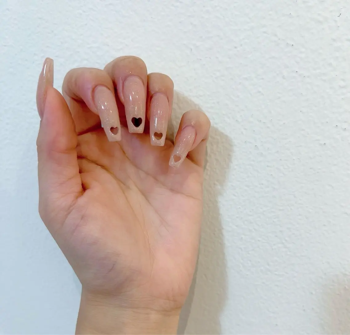 ネイル ハート ネイルチップ Lino+ ネイル&よもぎ蒸しのネイルデザイン