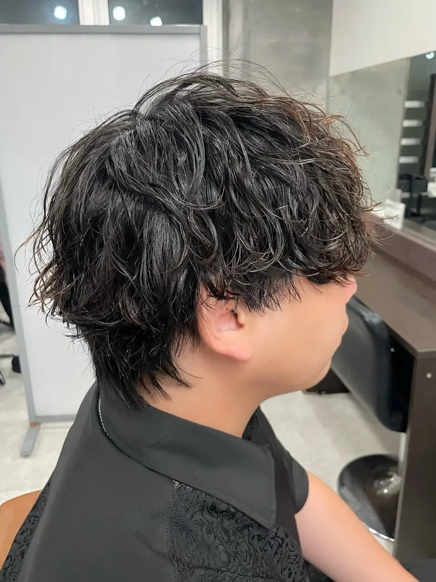 パーマ メンズ カット パーマ トリートメント ヘアセット メンズモテパーマ💙 fuwaのヘアスタイル