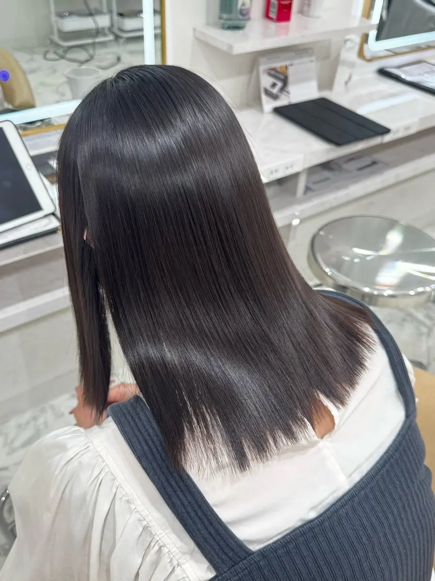 ミディアム 縮毛矯正 韓国ヘアーサロン MARIA🐈‍⬛のヘアスタイル