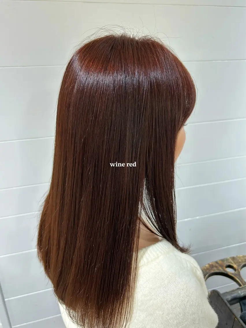 ロング カラー レッドカラー Kurumi 🩰カットモデル募集のヘアスタイル