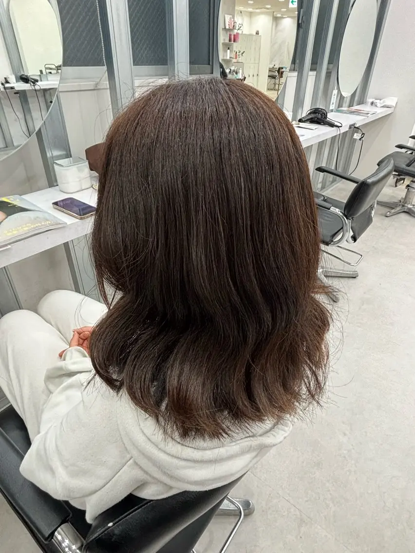 カラー ブラウンカラー りお🎀韓国🫧カラ ーモデル募集中のヘアスタイル