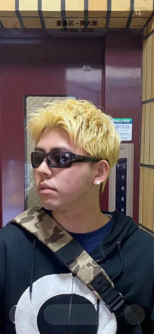 カラー メンズ アップバング スパイキーショート ヘアカラー 20代〜40代 大塚🌱松原大将のヘアスタイル