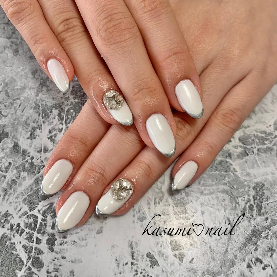 ネイル アートネイル フットネイル 大理石ネイル(マーブル) ミラーネイル ニュアンスネイル KASUMI♡ Nailのネイルデザイン