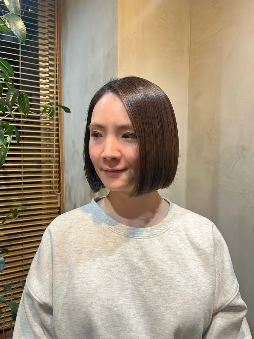 【切りっぱなしボブ🩰】【カット】【2 stepトリートメント付き✨】の写真