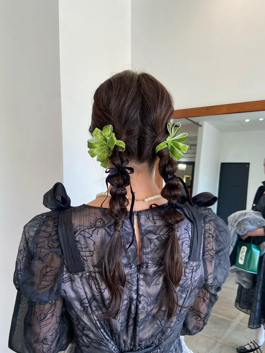 ヘアアレンジ まつ あみのヘアスタイル
